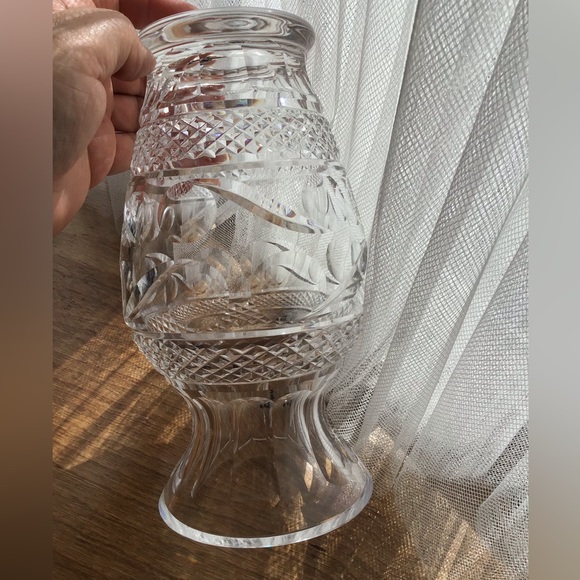 VINTAGE WATERFORD CRYSTAL VASE LARGE HOURGLASS PRE 1990 GREAT GIFT! - Picture 8 of 16